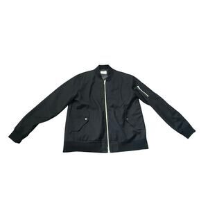 Junred - Japan Streetwear Bomber Jacket - Black- Large